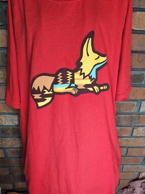 Akoo Red Graphic Fox Tee